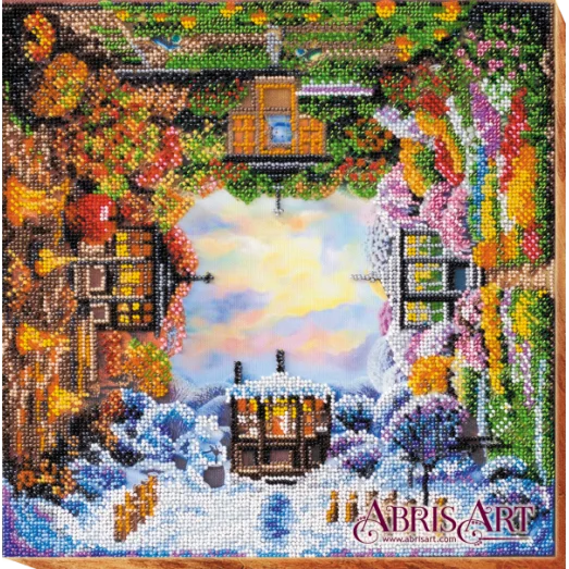 АВ-619 Времена года. Набор для вышивки бисером. Абрис Арт