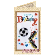 АО-144 Набор-открытка для вышивки бисером Моему футболисту ТМ Абрис Арт