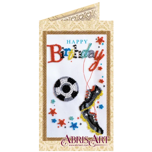 АО-144 Набор-открытка для вышивки бисером Моему футболисту ТМ Абрис Арт