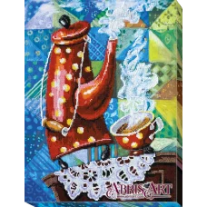 АВ-507 Сервиз в горошек. Набор для вышивки бисером. Абрис Арт