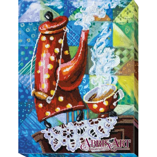 АВ-507 Сервиз в горошек. Набор для вышивки бисером. Абрис Арт