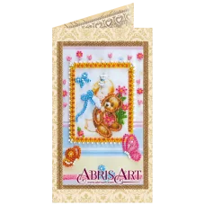 АО-139 Любимой доченьке. Набор-открытка для вышивки бисером Абрис Арт