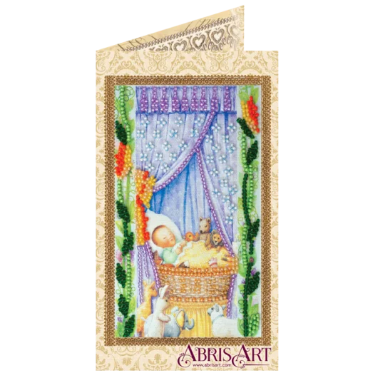 АО-119 Колыбель. Набор-открытка для вышивки бисером Абрис Арт