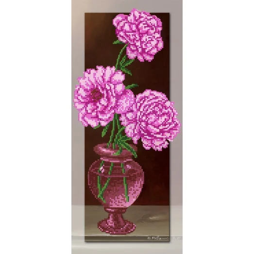 EF-031(17*39) Букет пионов. Схема для вышивки бисером СвитАрт