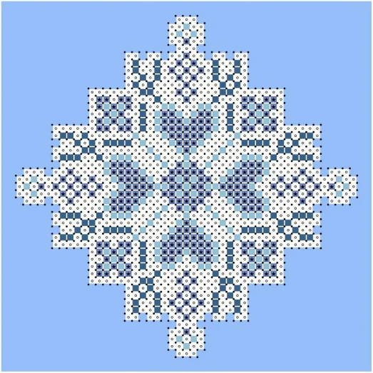 ФЧК-6097 Ёлочная игрушка снежинка 1. Схема для вышивки бисером Феникс