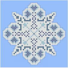 ФЧК-6098 Ёлочная игрушка снежинка 2. Схема для вышивки бисером Феникс
