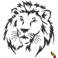 ФЧК-3159 Эскиз льва. Схема для вышивки бисером Феникс