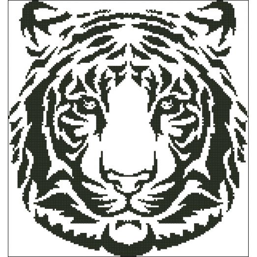 ФЧК-3164 Эскиз тигра. Схема для вышивки бисером Феникс