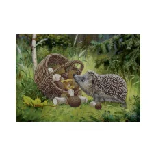 А3-К-138 Ёжик в лесу. Схема для вышивки бисером ТМ Acorns