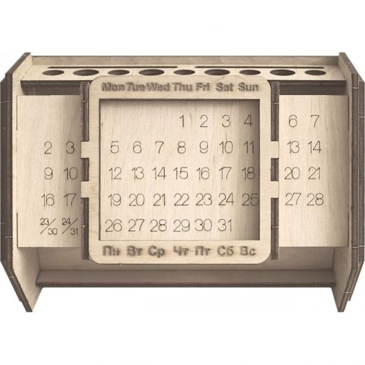 F-018 Вечный календарь. Набор с фанерной заготовкой ТМ Чаривна Мить
