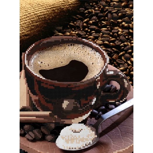 F-031(А4) Крепкий кофе. Схема для вышивки бисером СвитАрт
