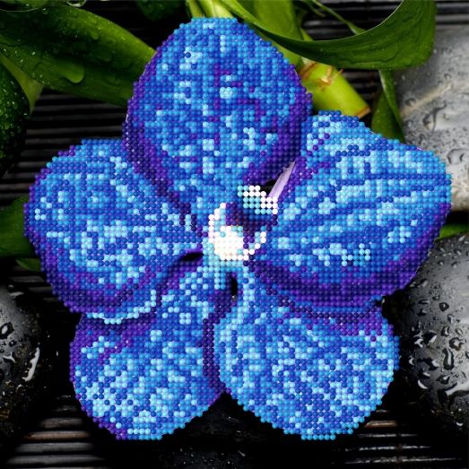 F-091 Синий цветок. Схема для вышивки бисером СвитАрт