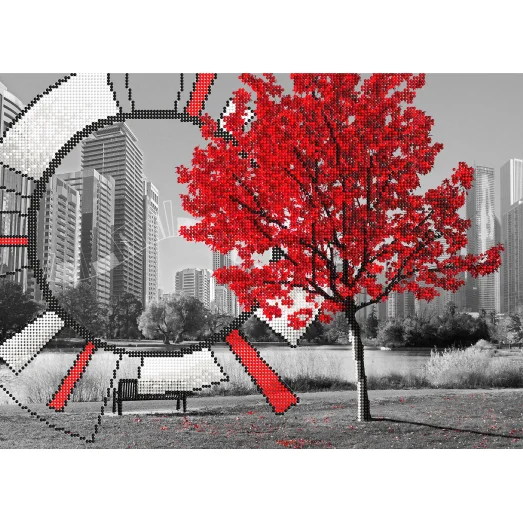 F-270(А3) Осень в городе. Схема для вышивки бисером СвитАрт