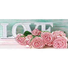 F-396(24*55) Розовые розы. Схема для вышивки бисером СвитАрт