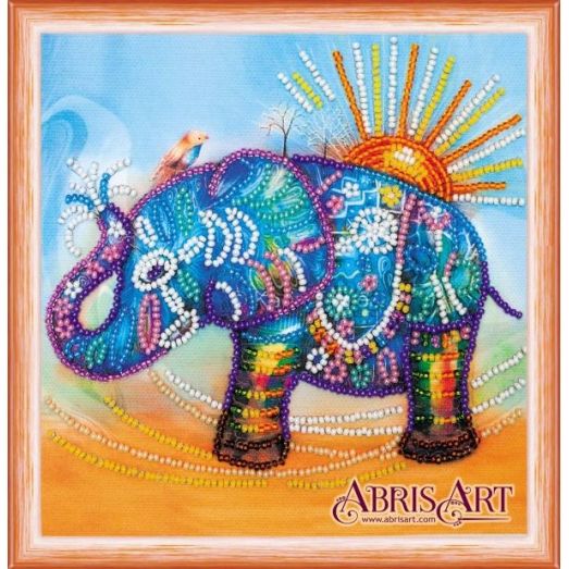 АМ-149 Неоновый слон. Набор для вышивки бисером Абрис Арт