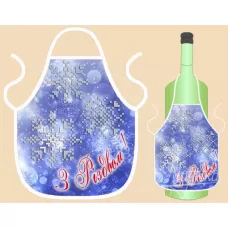 ФБ-003 Фартук на бутылку (укр) для вышивки. ТМ Маричка