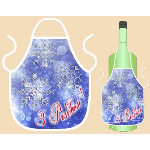 ФБ-003 Фартук на бутылку (укр) для вышивки. ТМ Маричка