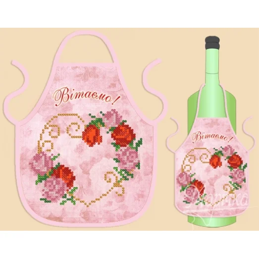 ФБ-005 Фартук на бутылку (укр) для вышивки. ТМ Маричка