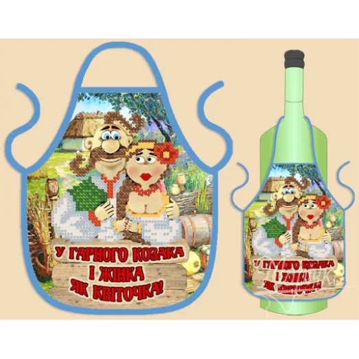 ФБ-034 Фартук на бутылку для вышивки. ТМ Маричка