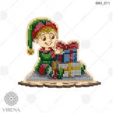 ФИН_011 Игрушка деревянная новогодняя под вышивку. ТМ Вирена