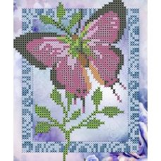 ФЧК-5082 Фиолетовая бабочка. Схема для вышивки бисером Феникс
