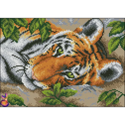 ФКп4-0027 Полосатое золото. Схема для вышивки бисером Фокси