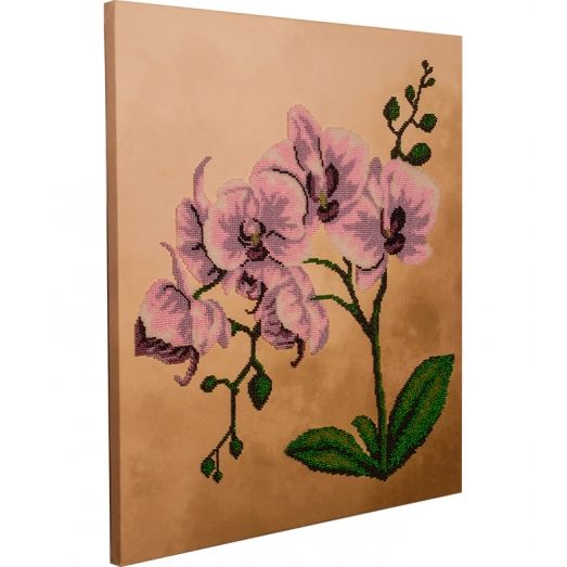 FLF-018 Розовая орхидея. Набор на холсте для вышивки бисером Волшебная Страна