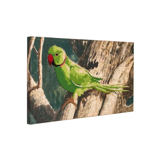 FLF-026 Попугай. Набор на холсте для вышивки бисером Волшебная Страна