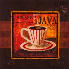 FLF-060 Чашечка кофе -3. Набор на холсте для вышивки бисером Волшебная Страна