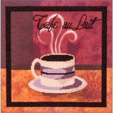 FLF-064 Café au lait. Набор на холсте для вышивки бисером Волшебная Страна