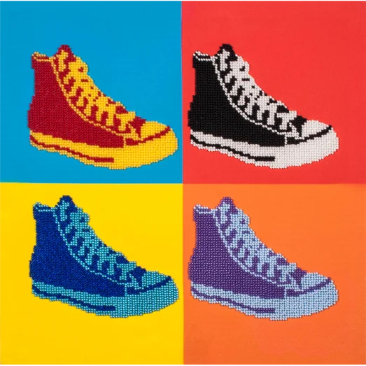 FLF-073 Кеды. Набор на холсте для вышивки бисером Волшебная Страна