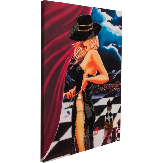 FLF-079 Шахматная партия. Набор на холсте для вышивки бисером Волшебная Страна