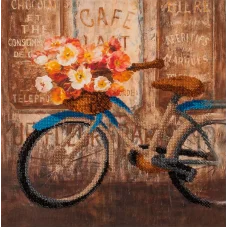 FLF-080 Велосипед. Набор на холсте для вышивки бисером Волшебная Страна