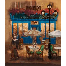 FLF-081 Café. Набор на холсте для вышивки бисером Волшебная Страна