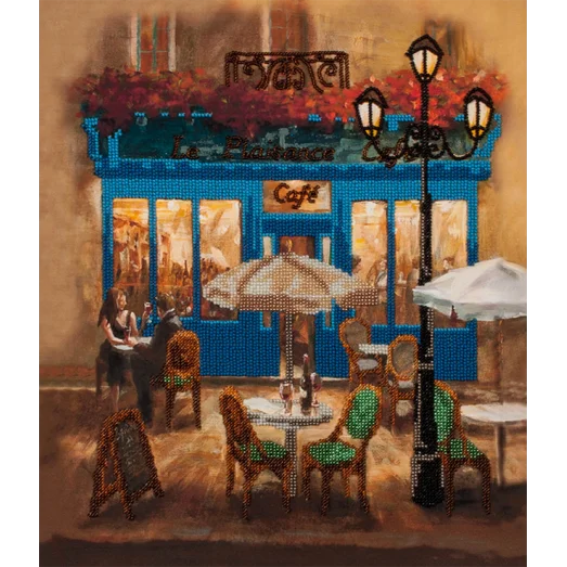 FLF-081 Café. Набор на холсте для вышивки бисером Волшебная Страна