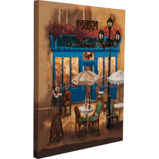 FLF-081 Café. Набор на холсте для вышивки бисером Волшебная Страна