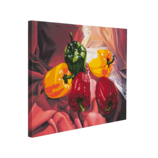 FLF-083 Перцы. Набор на холсте для вышивки бисером Волшебная Страна