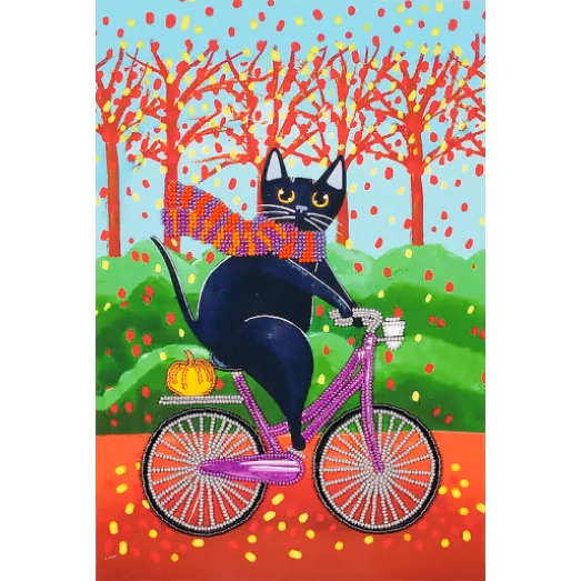 FLF-092 Осенняя прогулка . Набор на холсте для вышивки бисером Волшебная Страна