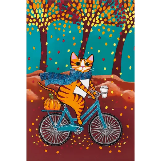 FLF-093 Осенняя прогулка-2. Набор на холсте для вышивки бисером Волшебная Страна