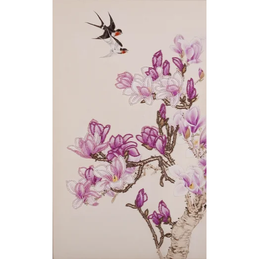 FLF-113 Магнолия цветет. Набор на холсте для вышивки бисером Волшебная Страна