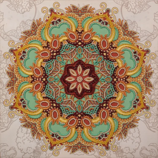 FLF-119 Мандала. Набор на холсте для вышивки бисером Волшебная Страна
