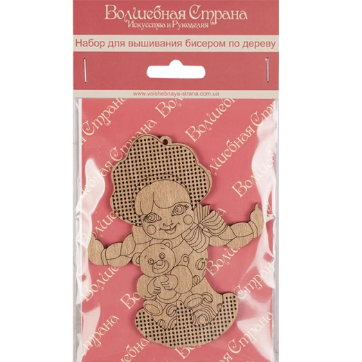 FLK-006 Набор для вышивания бисером по дереву Волшебная страна
