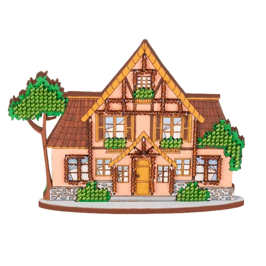 FLK-015 Набор для вышивания бисером по дереву Волшебная страна