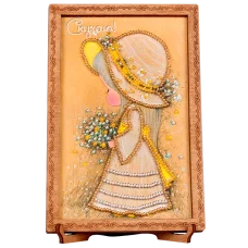 FLO-005 Открытка для вышивки бисером "Скучаю!"