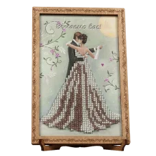 FLO-054 Открытка для вышивки бисером "Вітаємо вас!"