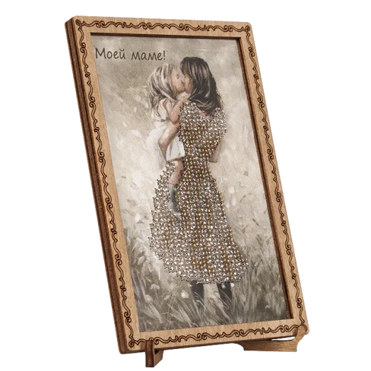 FLO-055 Открытка для вышивки бисером "Моей маме"