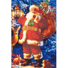 FLS-004 Дед мороз в лесу. Схема для вышивки бисером. Волшебная Страна