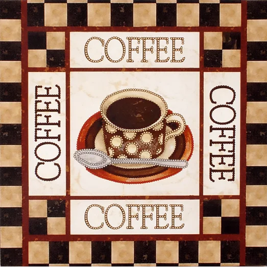 FLS-020 Coffee. Схема для вышивки бисером. Волшебная Страна