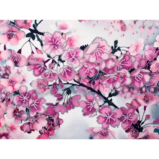 FLS-039 Сакура. Схема для вышивки бисером. Волшебная Страна