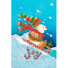 FLS-073 Новогодний мишка. Схема для вышивки бисером. Волшебная Страна